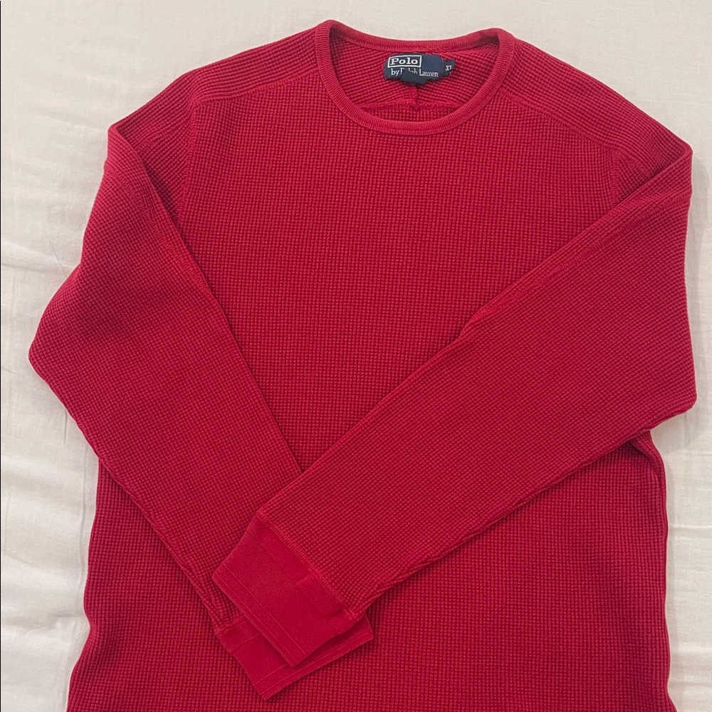 Polo by Ralph Lauren Men's Vibrant Red Crewneck Sweater